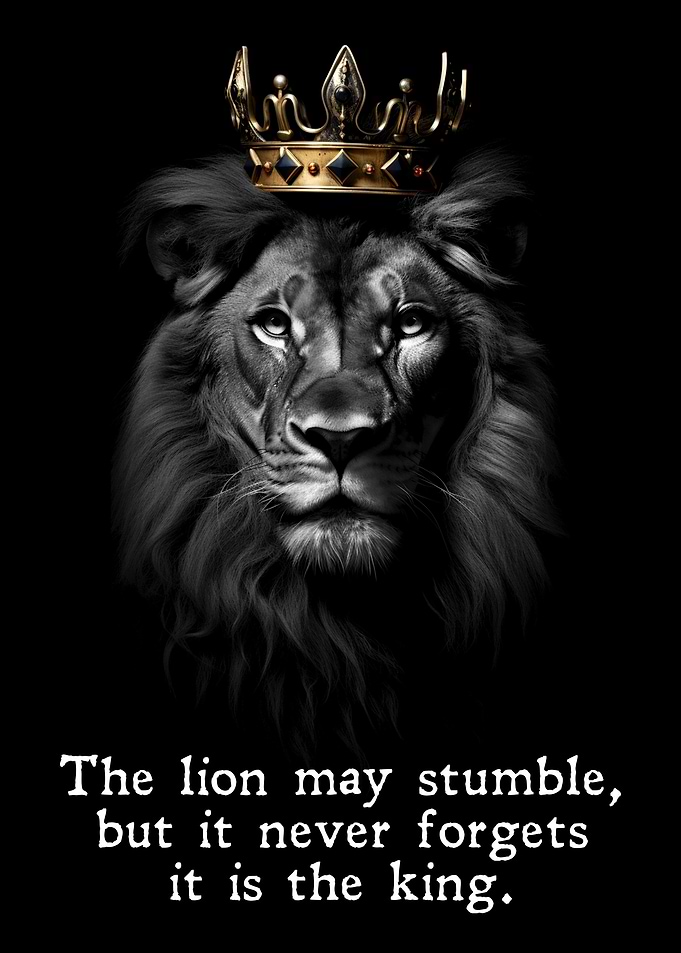Lion King Crown Black and White