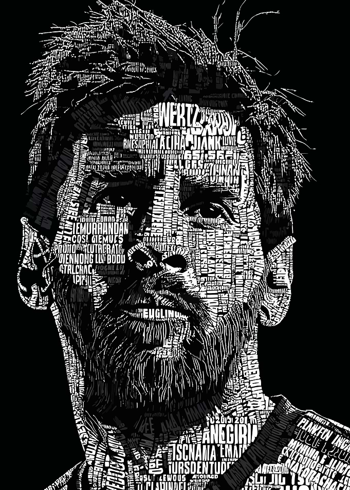 Lionel Messi Text Art Portrait