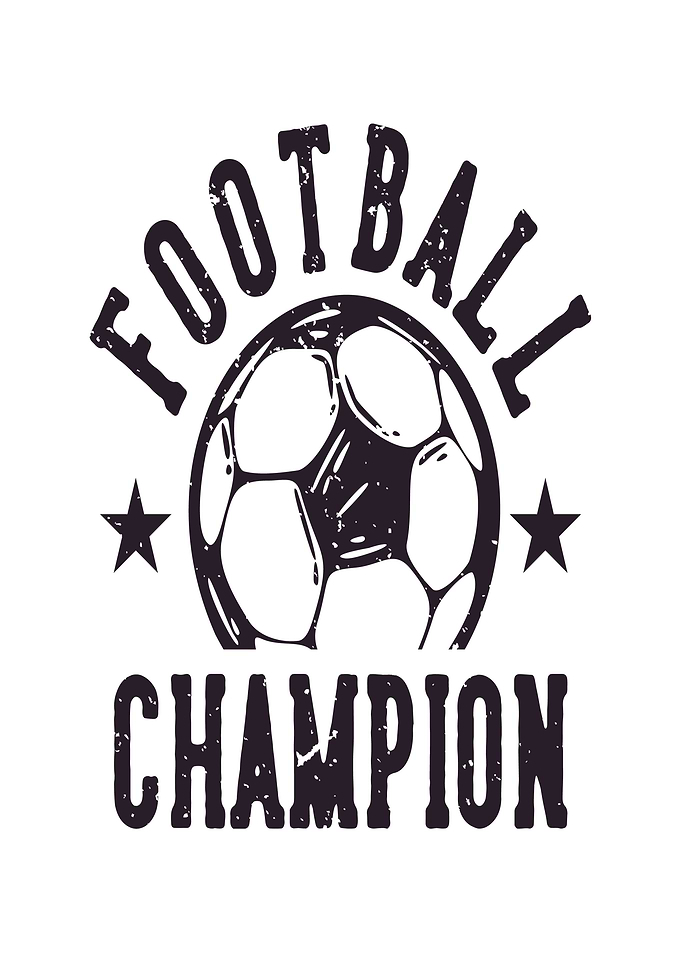 Football Champion Text Art