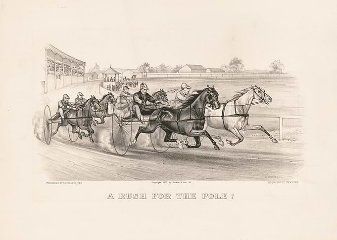 Horse Race at the Finish Line