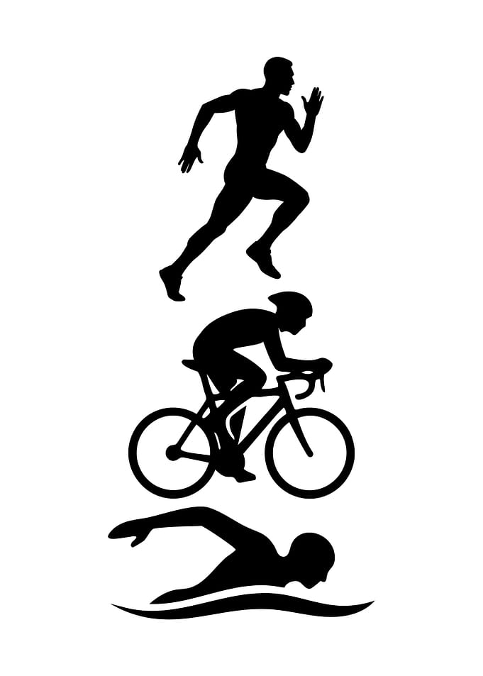 Triathlon Sports Silhouettes