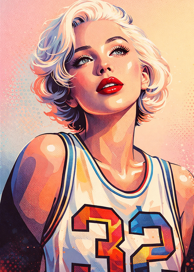 Pop Art Basketball Player Portrait