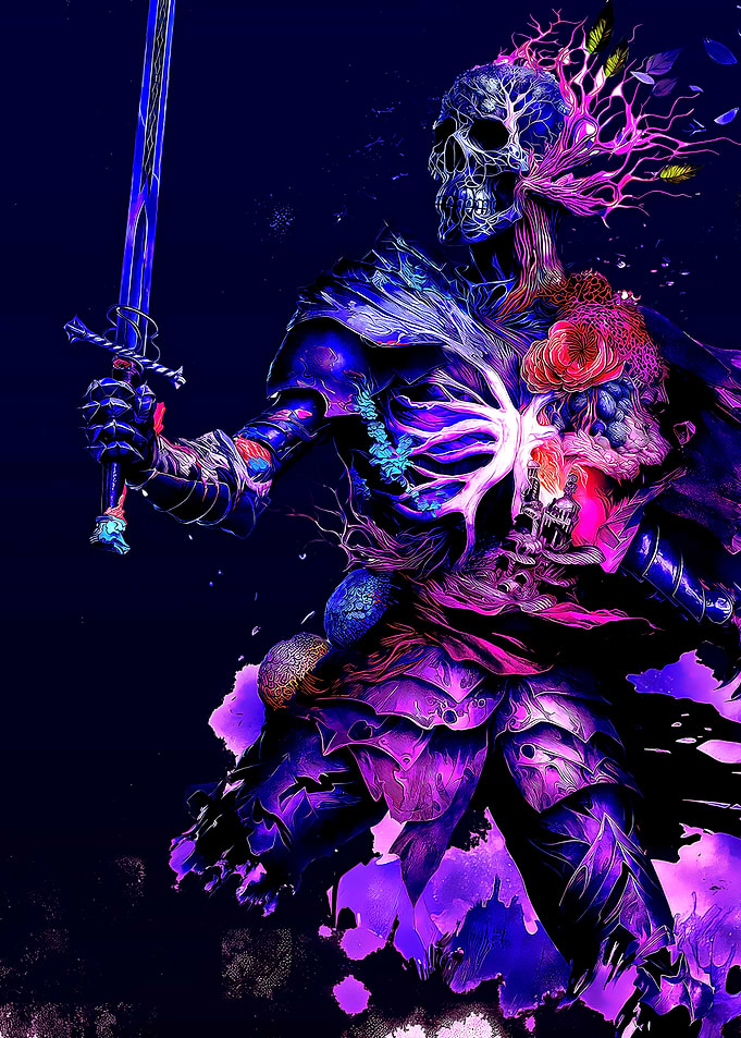 Avowed Skeleton Knight with Glowing Flora