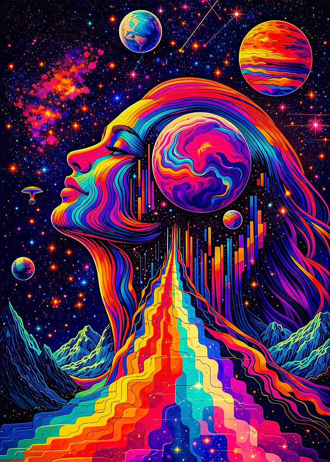 Psychedelic Cosmic Portrait