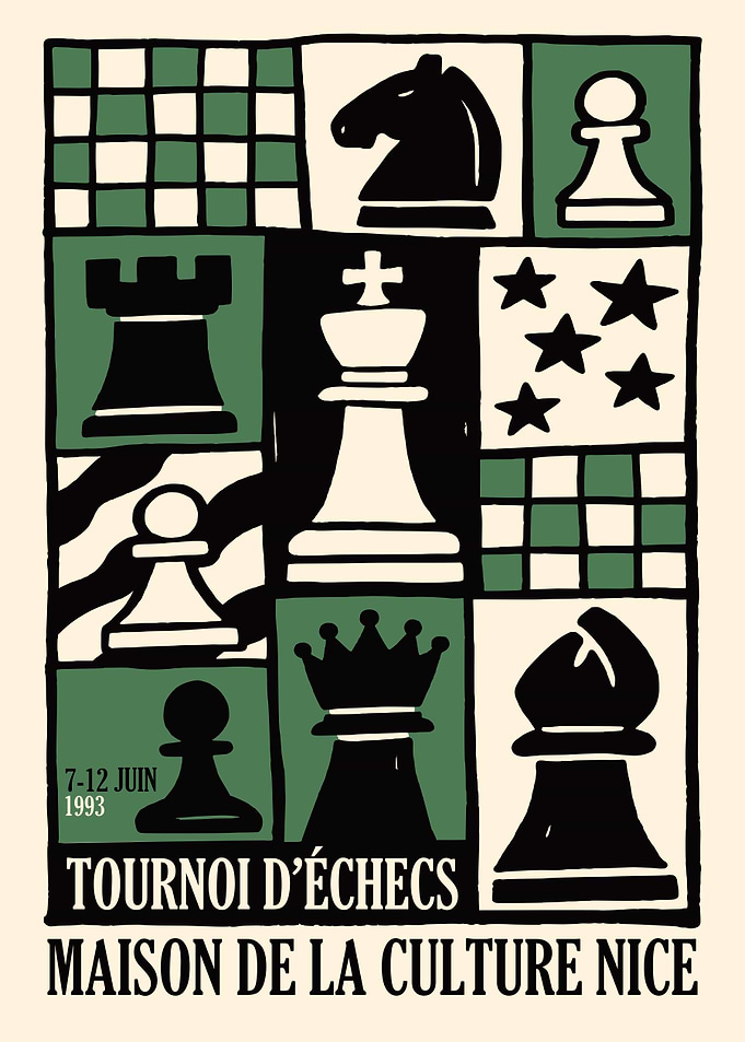 Retro Chess Tournament Poster