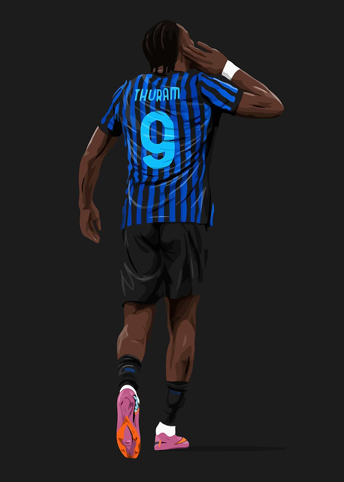 Football Player Thuram Celebration