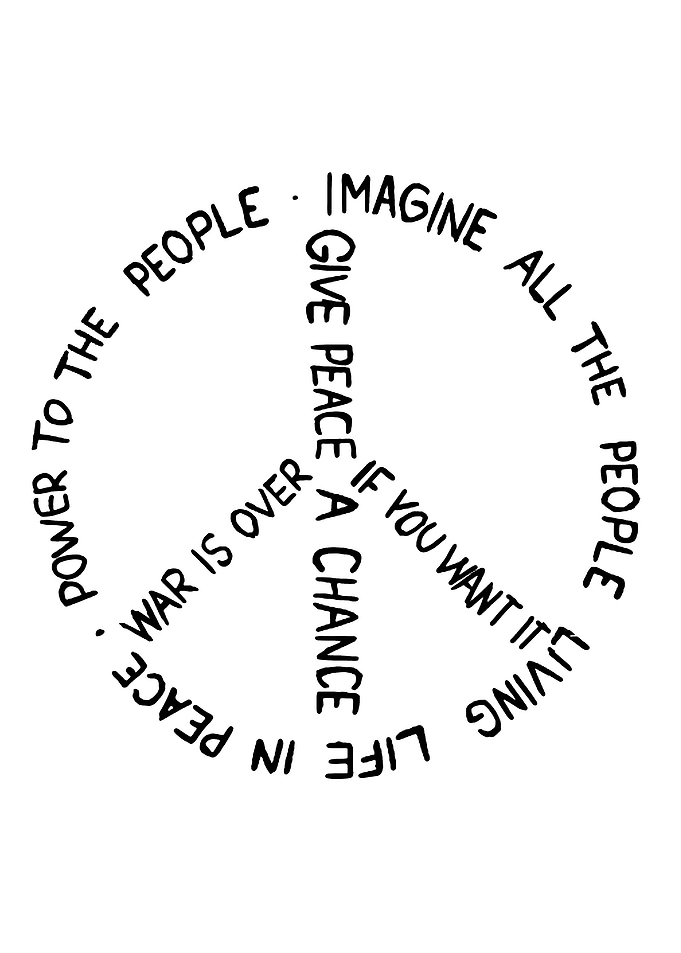 Peace Symbol with Text