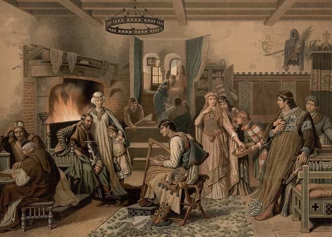 Medieval Royal Court Scene