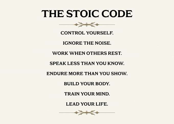The Stoic Code Motivational Poster