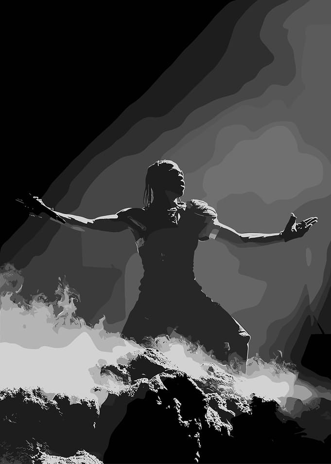 Travis Scott Performing on Stage