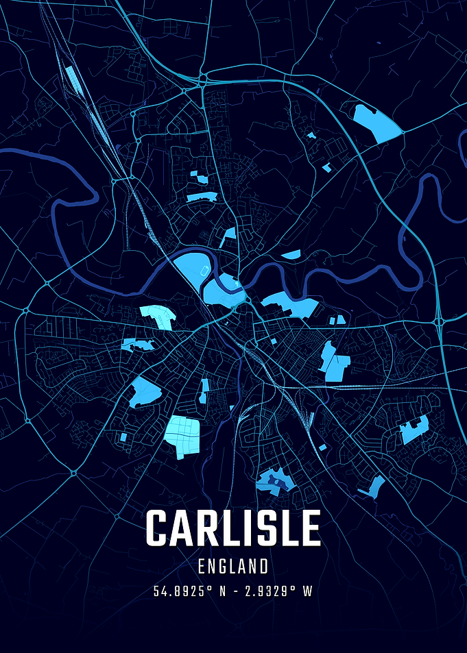 Carlisle England Midnight City Map