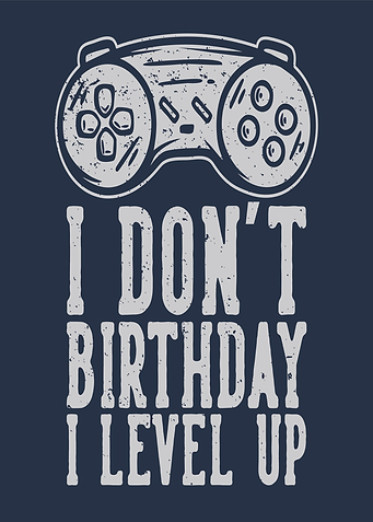 Gamer Birthday Level Up Controller