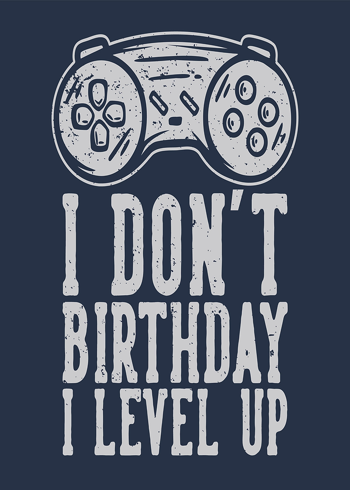 Gamer Birthday Level Up Controller
