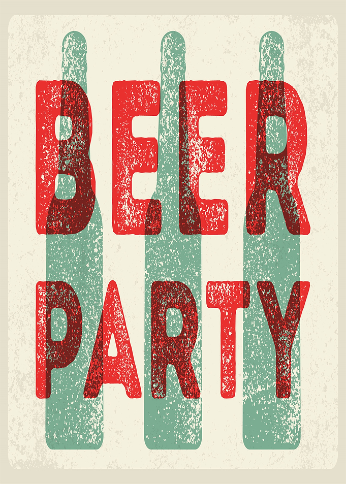 Beer Party Text Art