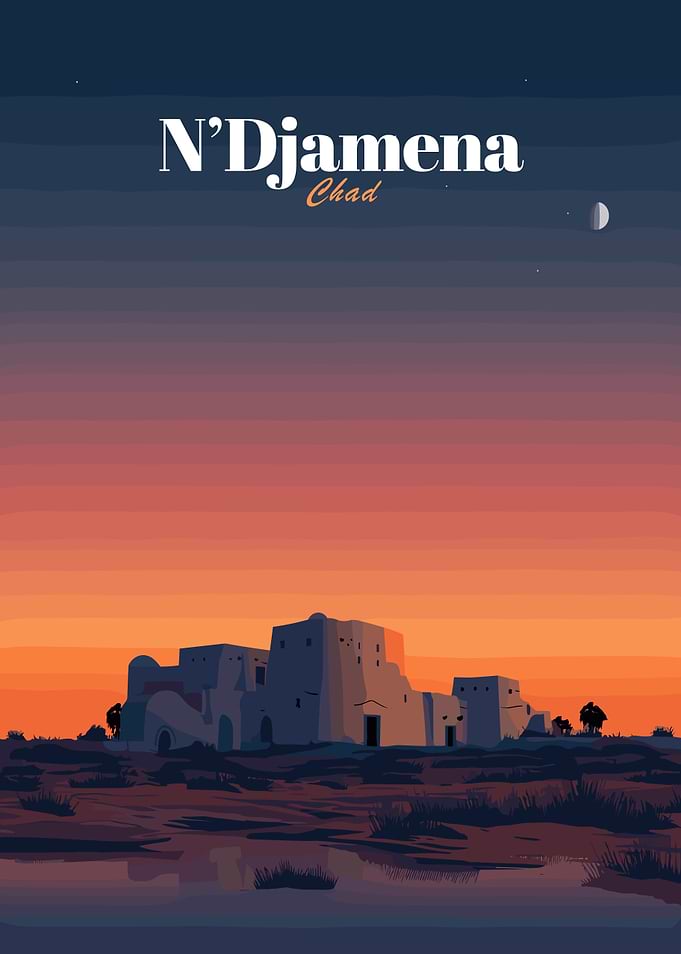 N'Djamena Chad Sunset Landscape