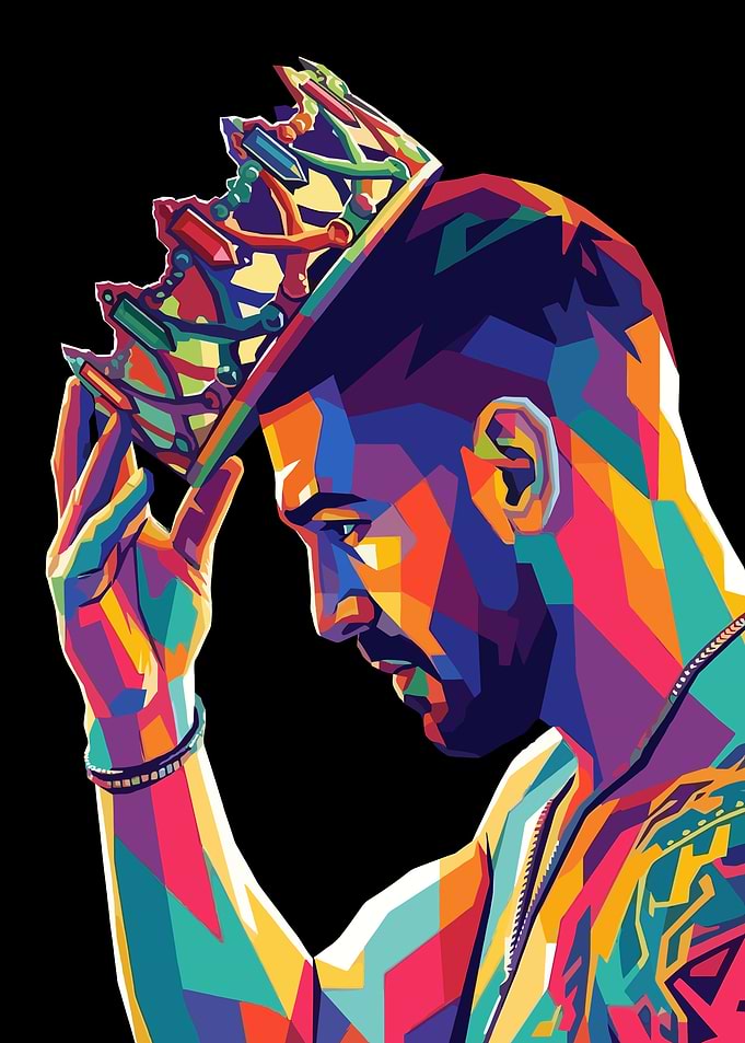 Man in Crown, Pop Art Style