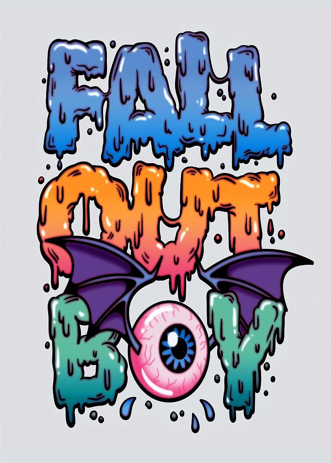 Fall Out Boy Drip Text Art