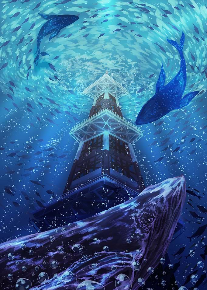 Underwater Tower and Whales