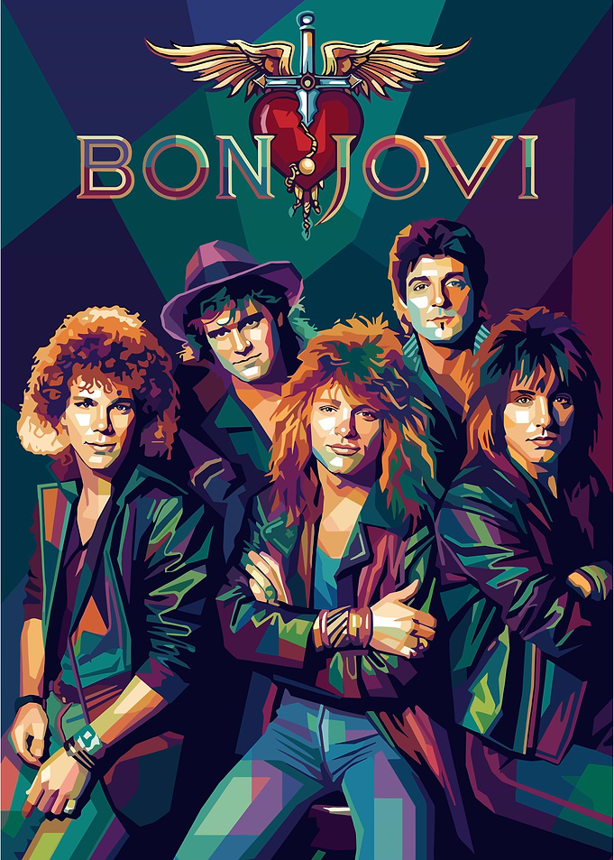 Bon Jovi Band Pop Art