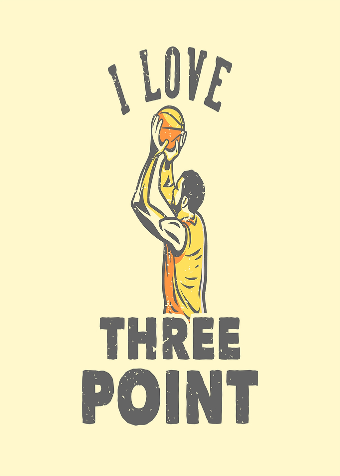 Basketball Player Shooting Three Pointer