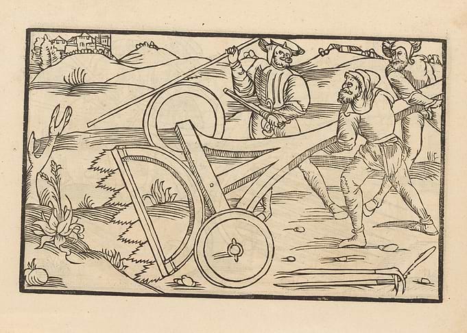 Medieval Agricultural Scene with Plow