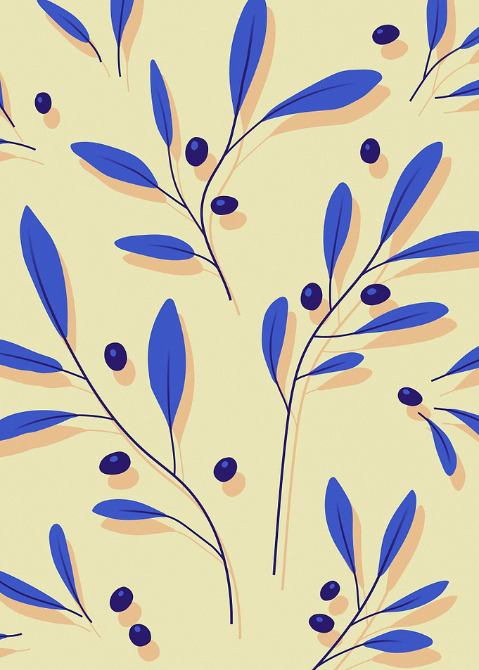 Blue Olive Branches