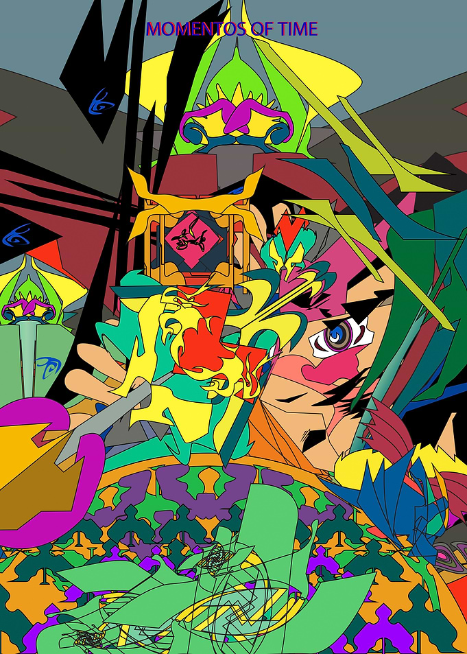 Abstract Anime-Inspired Artwork