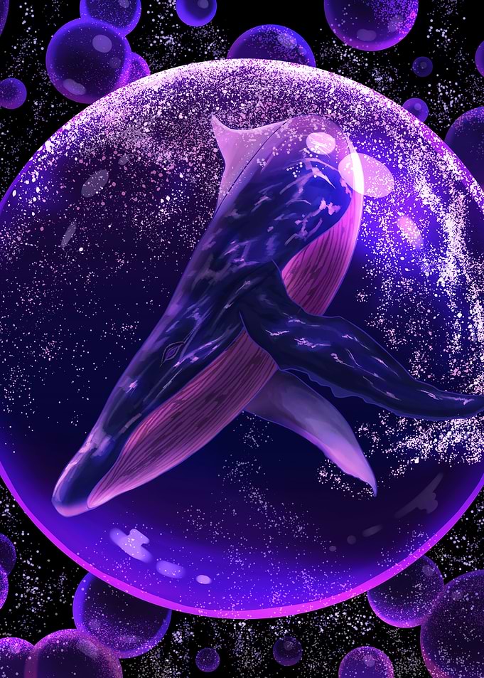 Cosmic Whale in a Bubble