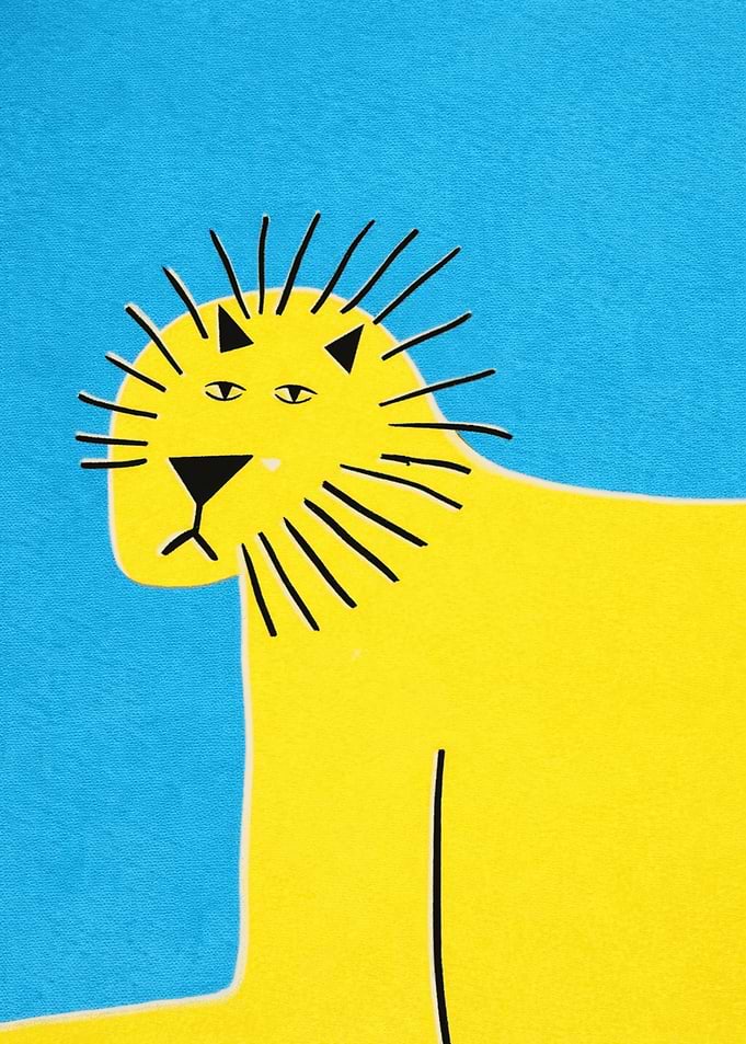 Yellow Lion Illustration