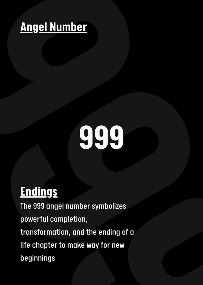 Angel Number 999 Endings