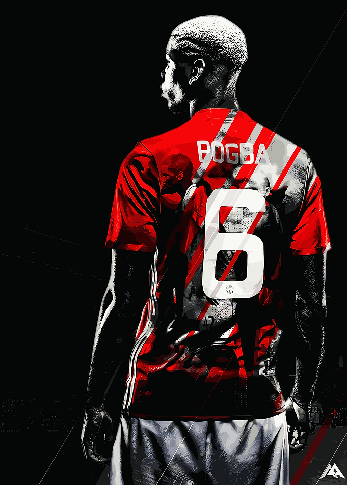Paul Pogba Football Jersey Art