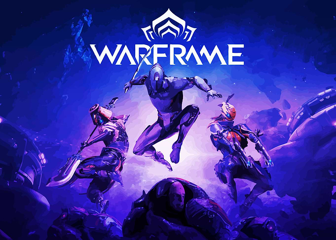 Warframe Characters in Space
