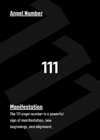 Angel Number 111 Manifestation