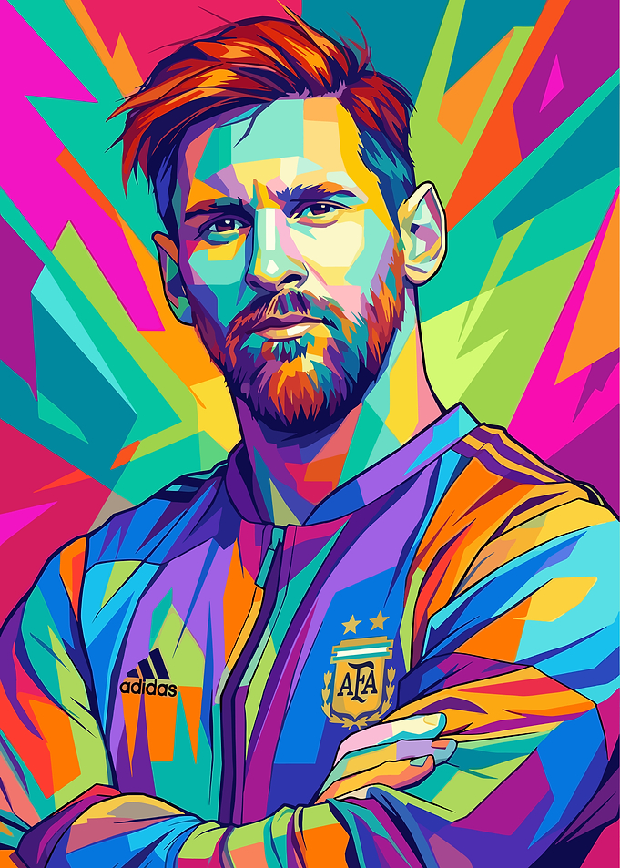 Lionel Messi Pop Art Portrait