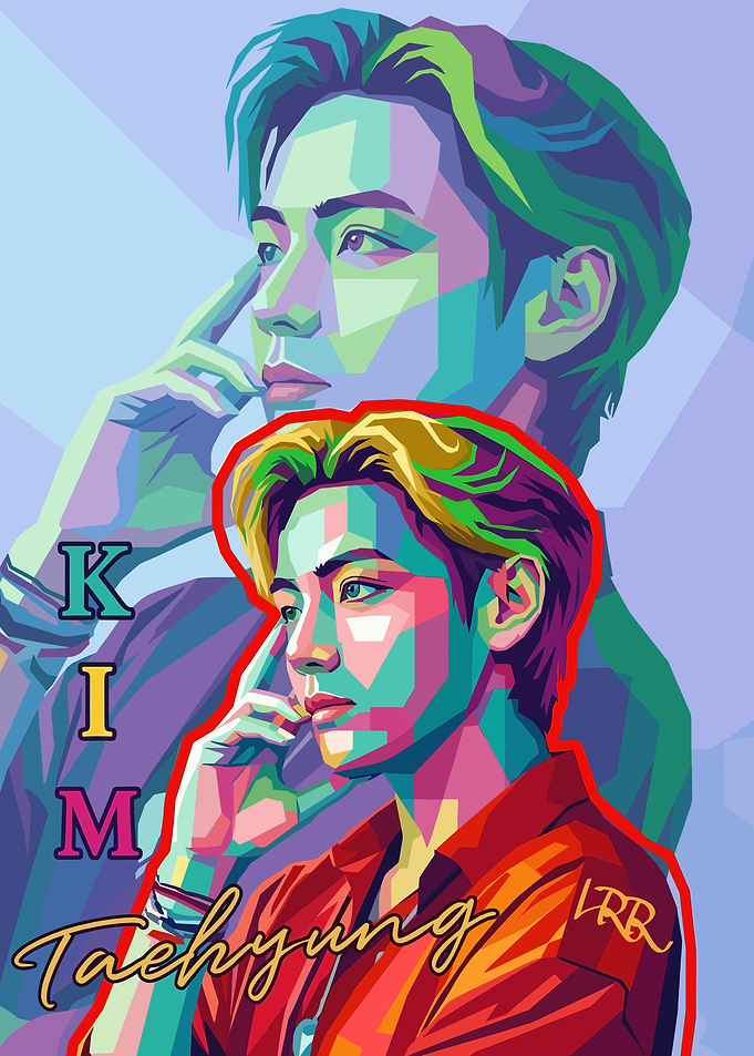 Kim Taehyung Pop Art Portrait
