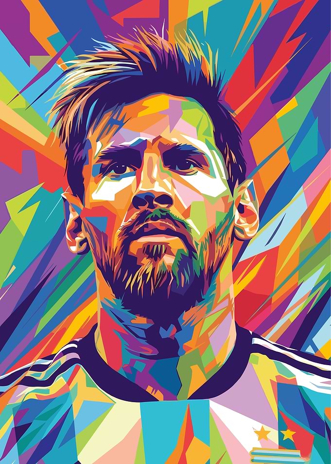 Lionel Messi Pop Art Portrait
