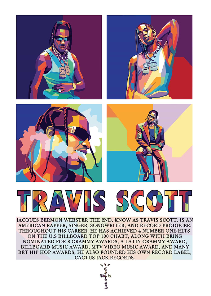 Travis Scott Pop Art Poster