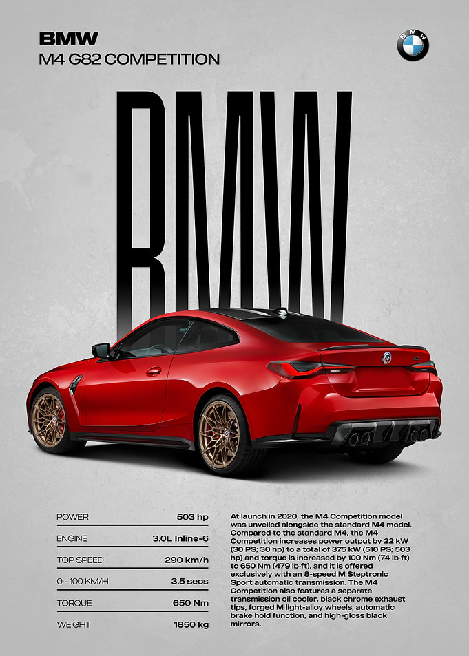BMW M4 G82 Competition Poster