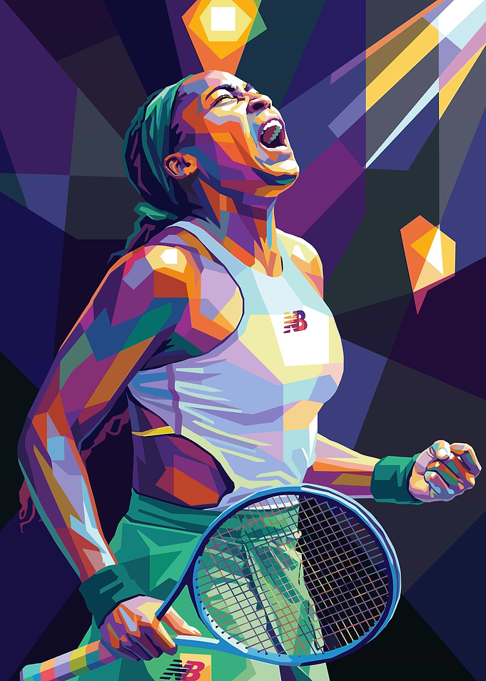 Coco Gauff Tennis Player Celebration