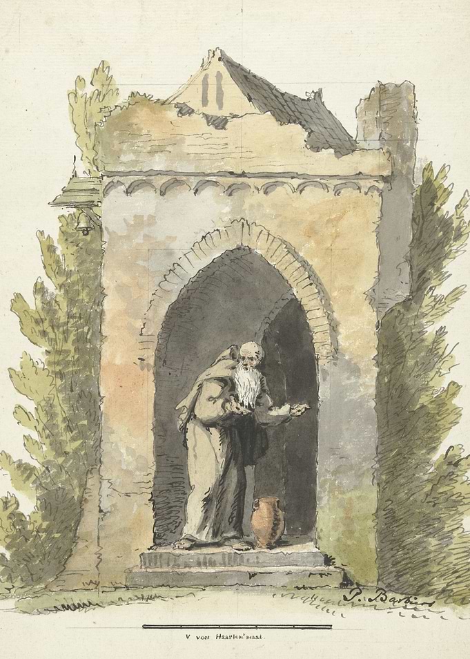 Monk in a Ruined Archway