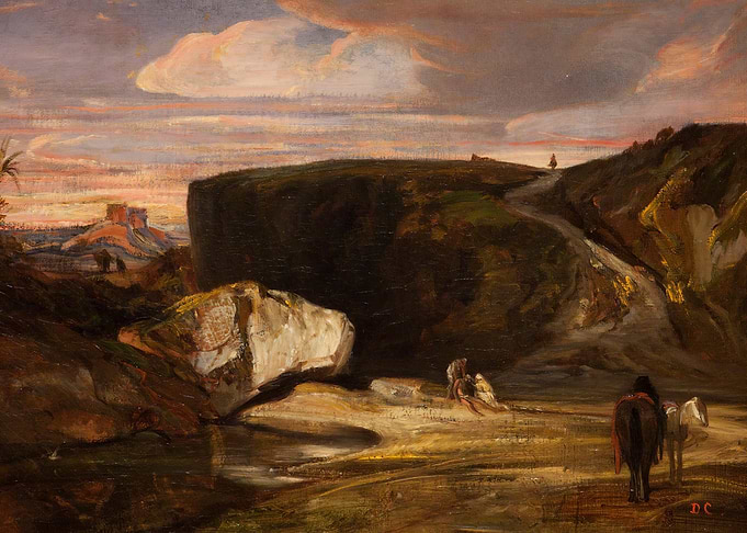 Desert Landscape with Travelers