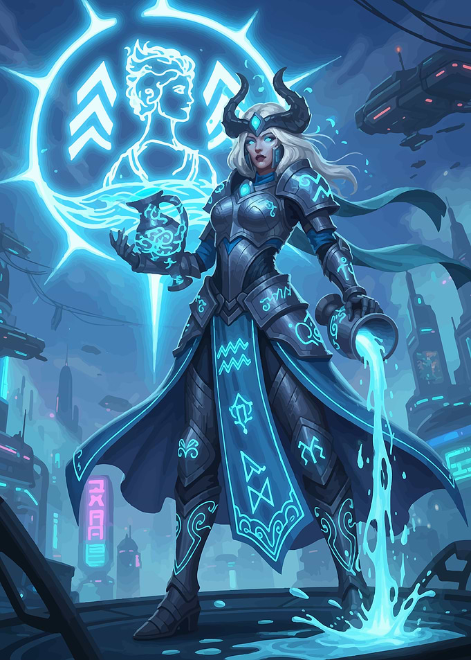 Aquarius Zodiac Warrior
