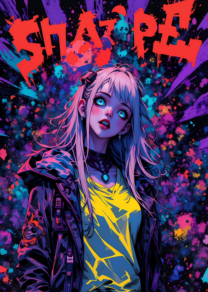 Anime Girl with Cyberpunk Style