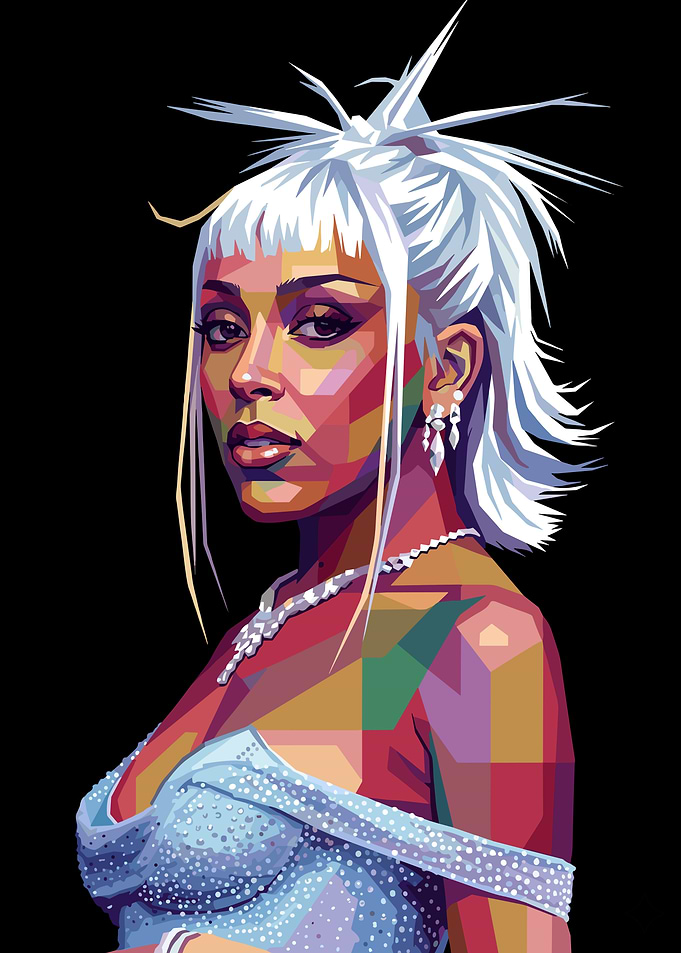 Doja Cat Pop Art Portrait