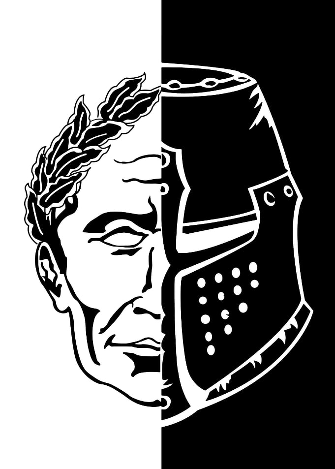 Roman Emperor and Knight Helmet