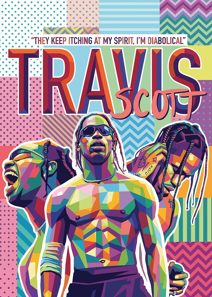 Travis Scott Pop Art Portrait