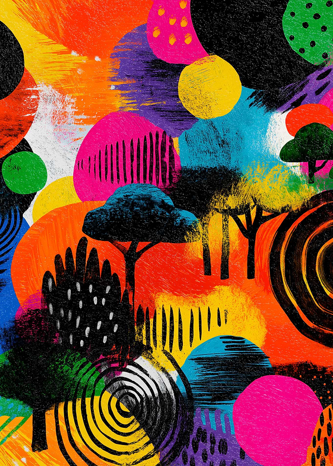 Vibrant Abstract Nature Scene