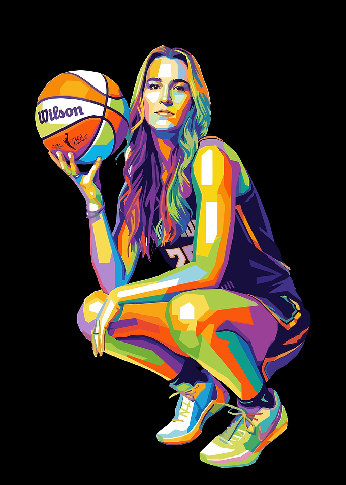 Sabrina Ionescu Basketball Player Wpap Art