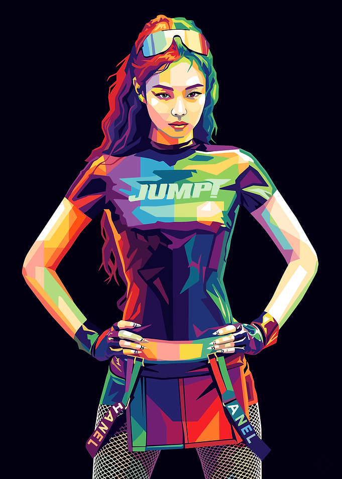 Colorful Pop Art Portrait of Jennie