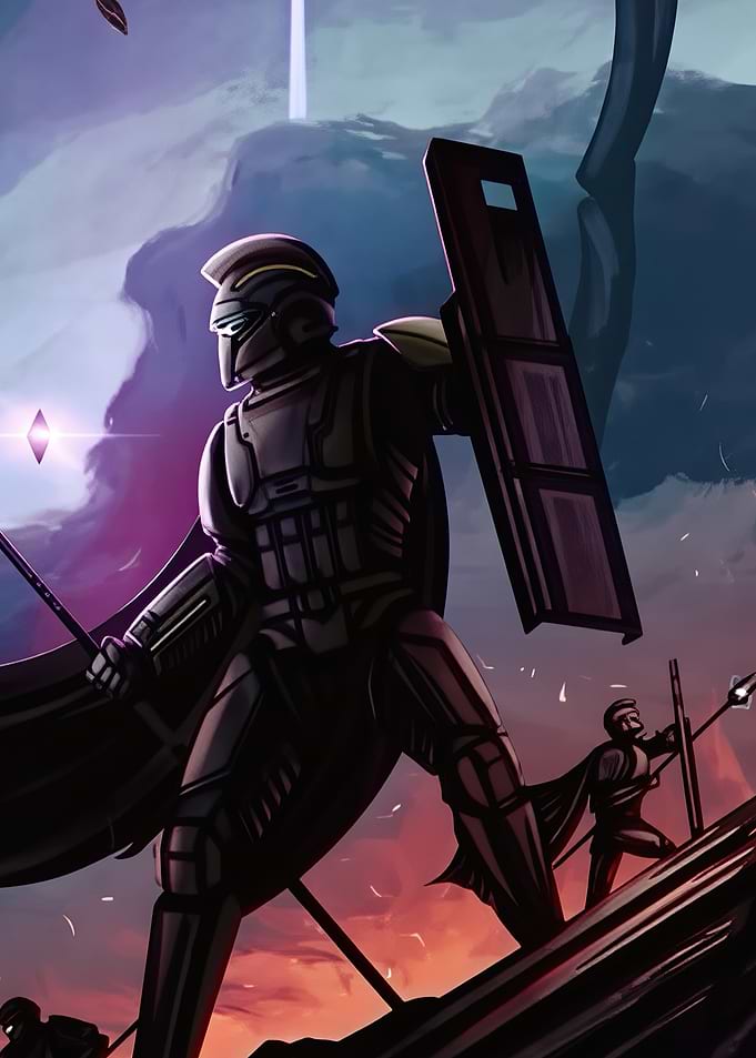 Sci-fi soldiers in battle